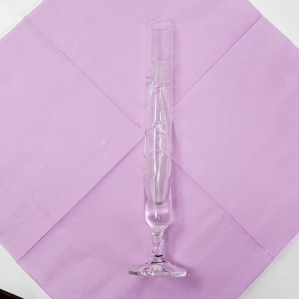 Vintage tall thin footed Elegant clear crystal vase 9.25" in Excellent condition